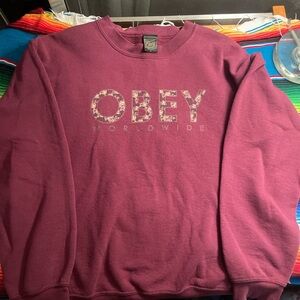 Men’s Obey Crewneck Sweatshirt Medium y2k